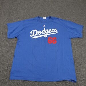 Los Angeles Dodgers Shirt Mens XL Blue MLB Baseball Puig 66 Graphic Tee